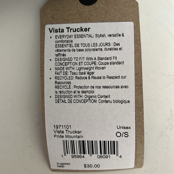 prAna Vista Trucker Hat Snapback in Pride Mountain Unisex One Size NWT! - Picture 4 of 4